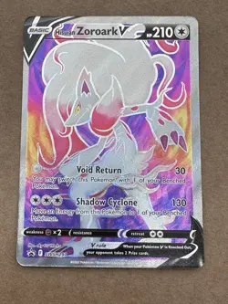 Hisuian Zoroark V SWSH297 Full Art Holo Ultra Rare Promo Pokemon Card - Image 3