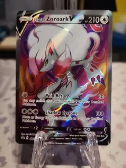 Pokemon Hisuian Zoroark V Full Art Ultra Rare SWSH297 Black Star Promo NM Card - Image 1
