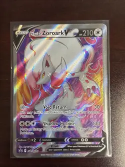 2022 Pokemon SWSH 297 Full Art Black Star ⭐ Promo Hisuian Zoroark V - Mint - Image 1
