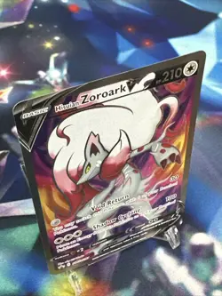 Pokemon TCG Hisuian Zoroark V SWSH297 Full Art Black Star Promo Holo Rare Card - Image 2
