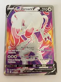 Pokemon Hisuian Zoroark V SWSH297 Black Star Promo Full Art Holo NM - Image 1