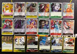 One Piece TCG Bulk Lot 18 Cards - PRB01 - UC Pirate Foil Eng All NM - Image 1