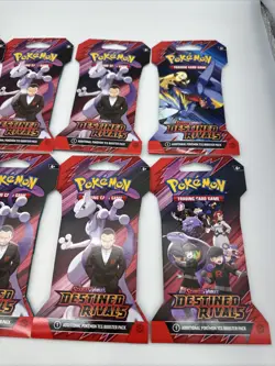 Pokemon Tcg Card Game Destined Rivals Sleeved Booster Packs New Sealed Lot Of 8 - Image 3