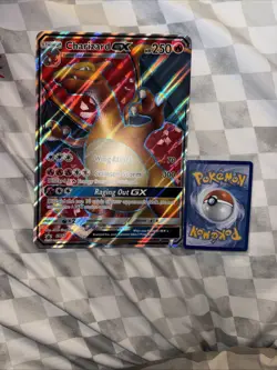 Pokemon TCG Black Star Promo Charizard GX Full Art #SM60 Jumbo Holo Card G1 - Image 1