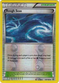 Rough Seas 137/160 Reverse Holo Primal Clash Pokemon Card NM - Image 1