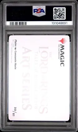 2023 MTG ALTR Plains (LOTR) Art Card Gold Stamped PSA 10 - Image 2