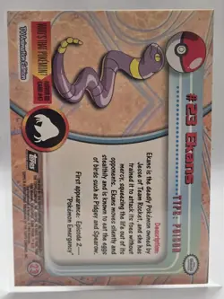 Topps Chrome 2000 Ekans Pokemon Card #23 Holo NM SPECTRA - Image 2