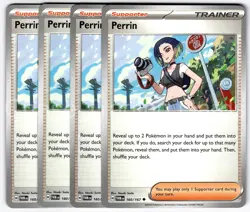 Perrin 160/167 Uncommon Playset 4x Twilight Masquerade Pokemon TCG Mint NM - Image 1