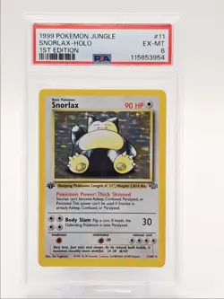 SNORLAX 1999 POKEMON JUNGLE 1ST EDITION RARE HOLO 11/64 PSA 6 Q0004 - Image 1