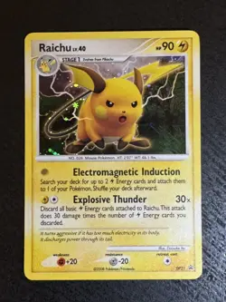 Pokemon TCG Raichu DP21 Pokemon Diamond & Pearl Promo Holo Rare Card LP 2008 - Image 1