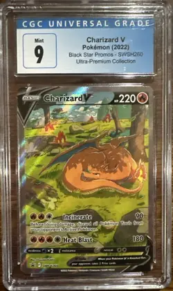 2019-2023 Pokemon SWSH Black Star Promos Charizard V #SWSH260 CGC 9 - Image 1