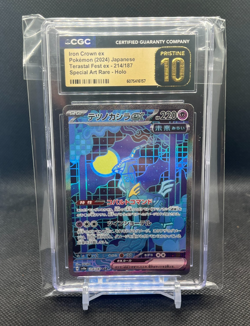 CGC PRISTINE 10 - Pokemon Iron Crown Ex SAR #214/187 Terastal Festival - Image 1