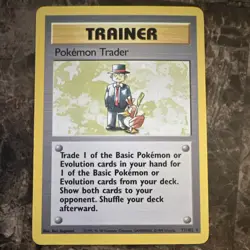 Pokemon TCG Pokemon Trader Base Set 77/102 Rare 1999 Regular English - Image 1