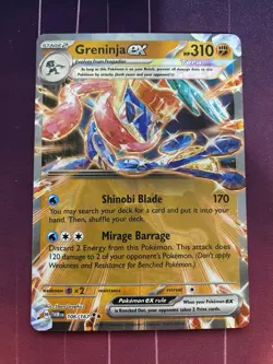 Pokemon: Greninja ex 106/167 (Near Mint) Ships Fast and Safe! - Image 1
