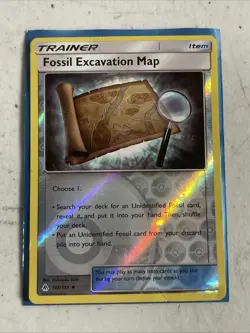 Pokemon - Fossil Excavation Map - 107/131 - Uncommon - Reverse Holo - Sun & Moon - Image 1