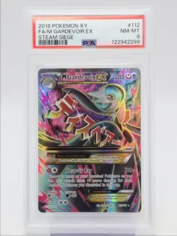 M GARDEVOIR EX 2016 POKEMON XY STEAM SIEGE RARE HOLO 112/114 PSA 8 Q0004 - Image 1