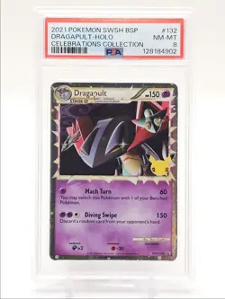 DRAGAPULT 2021 POKEMON CELEBRATIONS CLASSIC COLLECTION BSP SWSH132 PSA 8 Q0004 - Image 1