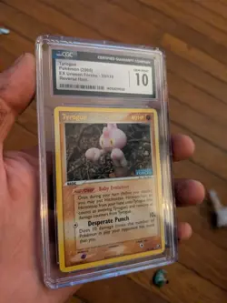 (POP 11) Pokemon Tyrogue STAMPED Holo EX Unseen Forces 33/115 CGC 10 Gem Mint - Image 1