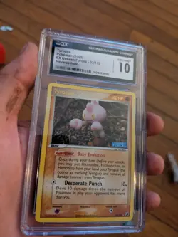 (POP 11) Pokemon Tyrogue STAMPED Holo EX Unseen Forces 33/115 CGC 10 Gem Mint - Image 2