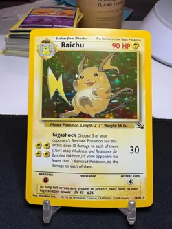 1999 Pokemon Fossil Raichu 14/62 holo - Image 1