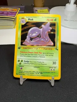1999 Pokemon Fossil Muk 13/62 1st edition Holo - Image 1