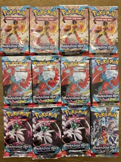 Pokemon TCG Scarlet And Violet Paradox Rift Lot Of 12x Packs - Image 1