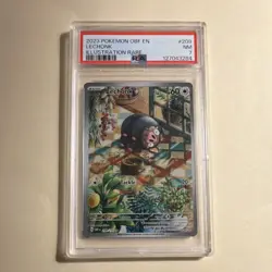Pokemon Lechonk Illustration Rare 209/197 SV03 Obsidian Flames Holo PSA 7 2023 - Image 1
