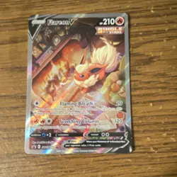 Pokemon Flareon V SWSH179 Sword & Shield Promo Full Art Holo 210 HP - Image 1