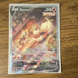 Pokemon Flareon V SWSH179 Sword & Shield Promo Full Art Holo 210 HP - Image 3