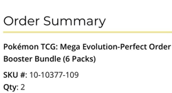 2X-Pokemon TCG: Mega Evolution-Perfect Order Booster Bundle (6 Packs) - Presale - Image 2