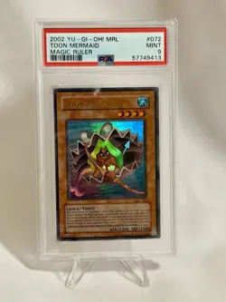 Yu-Gi-Oh Toon Mermaid MRL-072 Ultra Rare VTG PSA 9 Unlimited Mint - Image 1