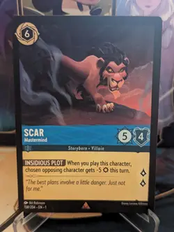 Disney Lorcana Scar - Mastermind 158/204 Rare NM TCG - Image 1