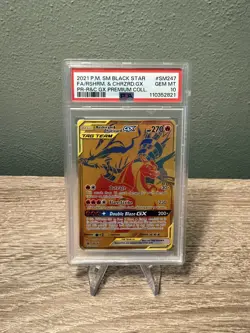 Reshiram & Charizard GX SM247 Holo PSA 10 Gem Mint - Image 1