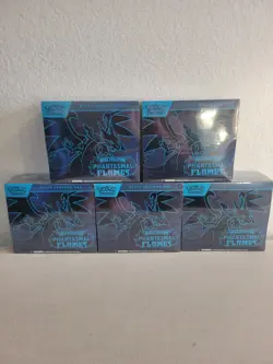 Pokemon Mega Evolution Phantasmal Flames Elite Trainer Box ETB Sealed Lot Of 5 - Image 1
