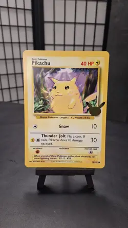 JUMBO Pokemon Pikachu 058/102 Promo 40 HP English Card 25th anniversary - Image 1