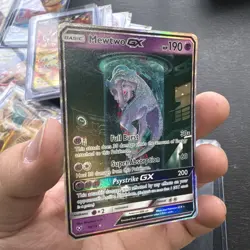 Mewtwo GX (Secret Shining) 78/73 Shining Legends Holo LP/MP Pokemon TCG Card - Image 2