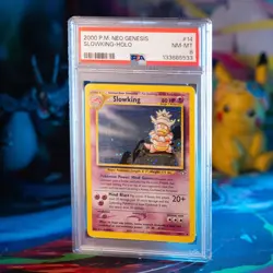 2000 Pokemon Neo Genesis Slowking Holo #14 PSA 8 Near Mint Graded Pokemon Card - Image 1
