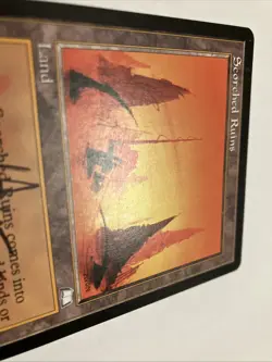 Scorched Ruins SIGNED By John Avon Magic The Gathering MTG Weatherlight - Image 3