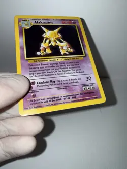 Pokemon Alakazam Base Set Holo Rare 1/102 English 1999 WOTC Card - Image 3