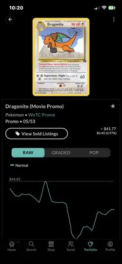 Pokemon TCG Dragonite #5 The First Movie Promo WB Stamp Nm 1999-00 Black Star - Image 4
