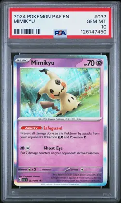 2024 POKEMON PAF EN-PALDEAN FATES #037 MIMIKYU PSA 10 - Image 1