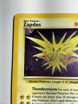 Pokemon TCG Zapdos Fossil 15/62 Holo 1999-2000 Wizards Base Set Copyright - Image 2