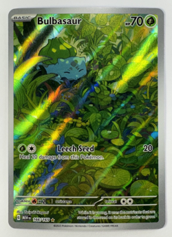 Pokemon: Bulbasaur Illustration Rare IR SV 151 Full Art Holo 166/165 Near Mint - Image 1