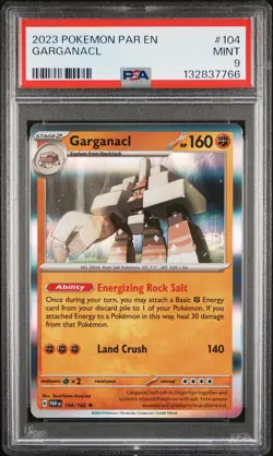 2023 POKEMON PAR EN-PARADOX RIFT #104 GARGANACL PSA 9 - Image 1