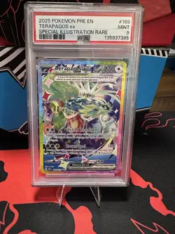 Pokemon 2025 Prismatic Evolutions #169 Terapagos EX PSA 9 Mint - Image 1