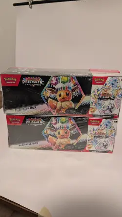 Lot of 2 - Pokemon Prismatic Evolutions Exclusive Surprise Box & Bundle - SEALED - Image 3