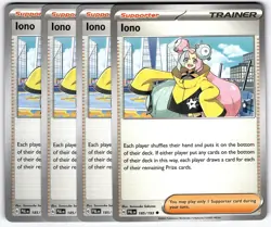 Iono 185/193 Uncommon Playset 4X Paldea Evolved Pokemon TCG Mint NM - Image 1