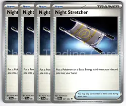 Night Stretcher 061/064 Uncommon Playset 4X Shrouded Fable Pokemon TCG Mint NM - Image 1