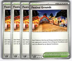 Festival Grounds 108/131 Uncommon Playset 4X Prismatic Evolutions Pokemon TCG - Image 1
