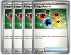 Energy Recycler 164/182 Uncommon Playset 4x Destined Rivals Pokemon TCG Mint NM - Image 1